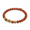 Bracelet Mini Pixiu Feng Shui | Élément FEU | Agate rouge x or 18 carats